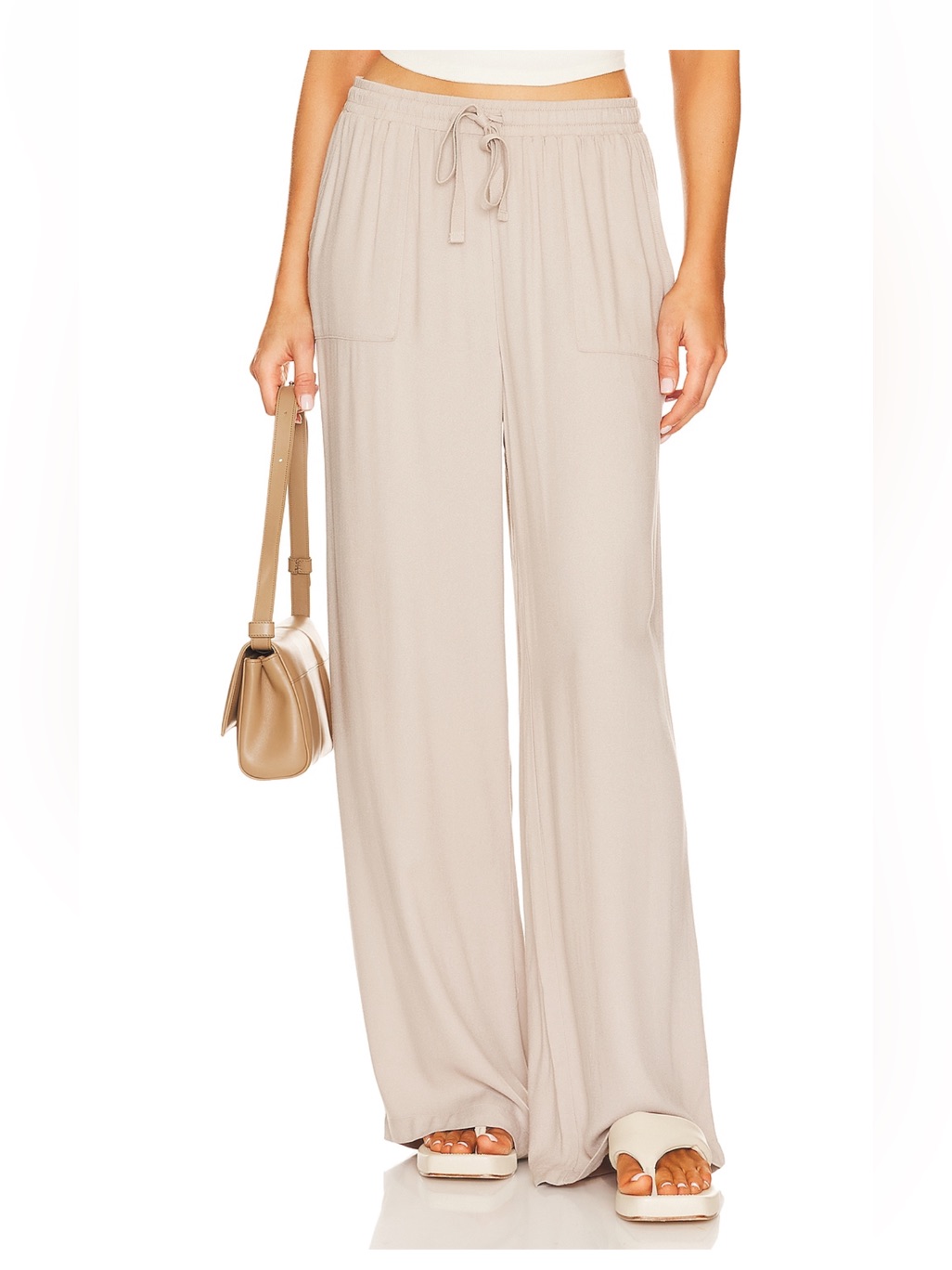 Revolve Bobi High Waist Pant In Tan